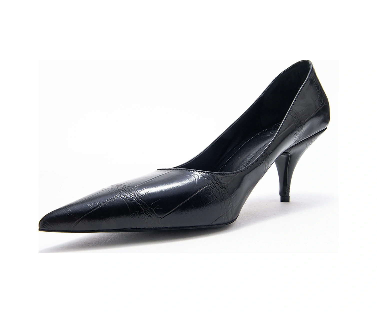 Marcus Siyah Baskı Kadın Topuklu Ayakkabı Siyah