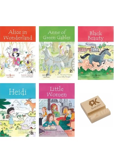 İş Çocuk İngilizce 8-13 Yaş Alice Anne Black Beauty Heidi Little Women 5li Set + Telefon Standı