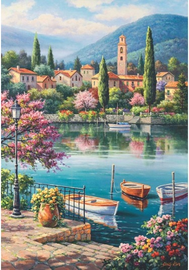 Anatolian Gölde Akşamüstü 500 Parça Puzzle village Lake Afternoo