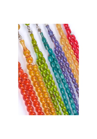 Sıkma Serisi Sarı Kehribar Tesbih Metal Püsküllü Tesbih Küre Kesim