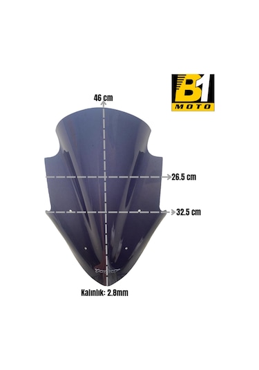 Bajaj Pulsar Ns 200 2011-2024 Uyumlu Ön Cam Füme