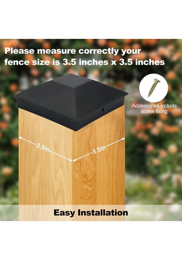 Samdoo 10 Adet 102x102mm Abs Ahşap Çit Kolu Kapakları - Su Ve Uv Koruyucu, Kiriş Çatlak Ve Çürümeyi Önleyen Siyah Fence Post Korumaları