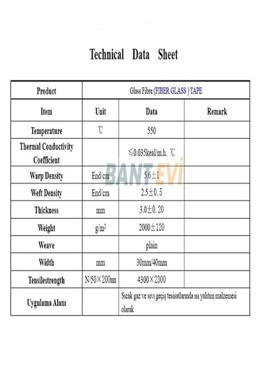 Egzoz Sargı Bandı 5cmx5mt Cam Elyaf Şerit Yanmaz Egzoz Bezi Yapışkansız (Boyanabilir)