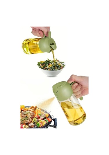 2si 1arada Yağ Dökücü Ve Spreyli Yağdanlık Cam Yağ Püskürtücü