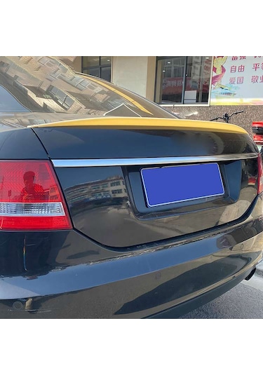 Audi A6 C6 Bagaj Üstü Spoiler Parlak Siyah Spoyler Plastik İthal 2005-2011