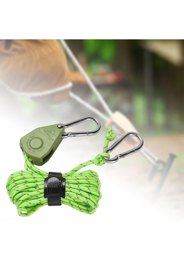 Suntek Cırcırlı Askı Halat Askısı Hızlı Kilitleme Yeşil Yeşil