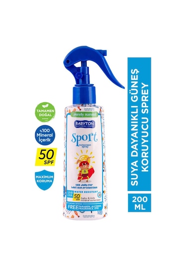 Babyton Suya Dayanıklı Güneş Koruyucu Sprey 50 Spf