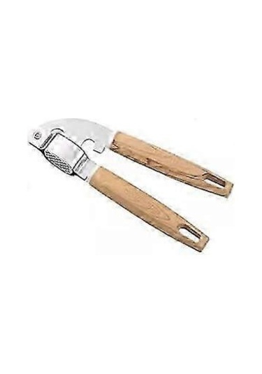 Sarımsak Kıyma Makinesi Paslanmaz Çelik Kırıcı Ahşap Saplı Sarıms Çok Renkli