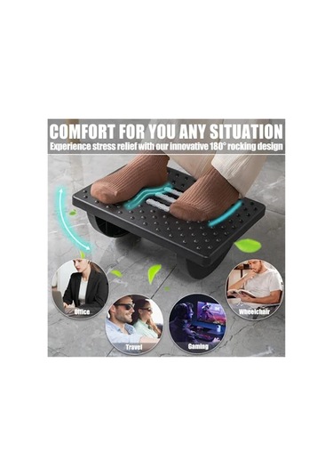 Hombey Ofis Ayak Masağı - Ergonomik Kaydırmalı Ayak Masajı Fonksiyonu İle Rahatlık, Temizliği Kolay Beyaz