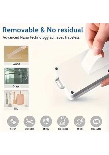 Willowhaven 1 Rulo Çift Taraflı Nano Bant Ekstra Güçlü Yapışkan Şeffaf Çok Amaçlı