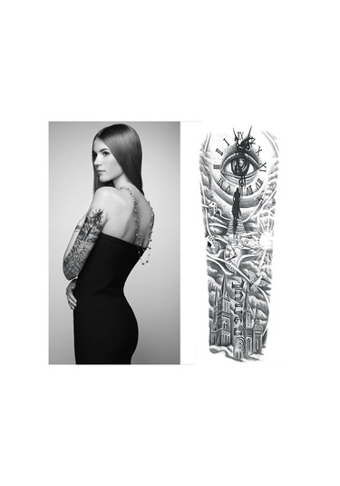 Mufunye Dev Boyutlu Geçici Dövme Sticker: Su Geçirmez, Alerjik Değil, Uzun Süre Kalıcı, 40 Farklı Desen Seçeneği.