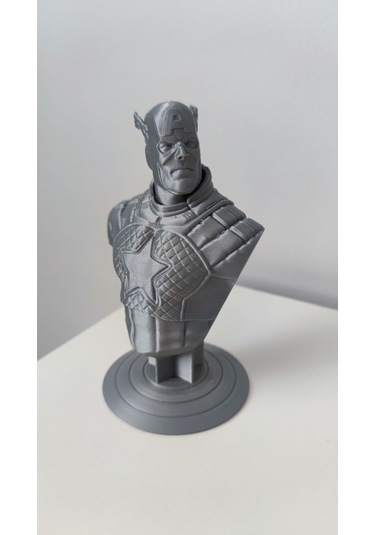 Captain America - Kaptan Amerika Gri Figür / Büst - Biblo 13 Cm