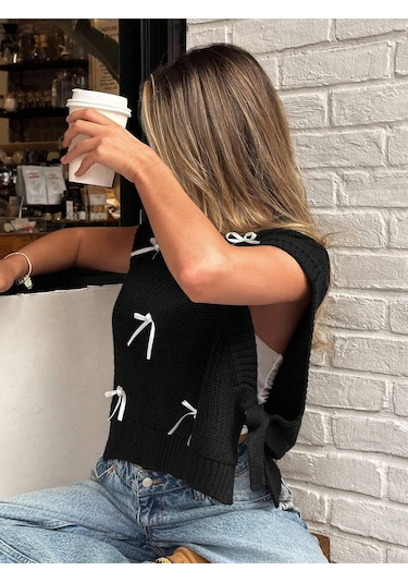 Hidafashion Triko Süveter Siyah