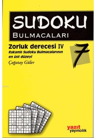 Sudoku Bulmacaları.7-yazıt N11.2647