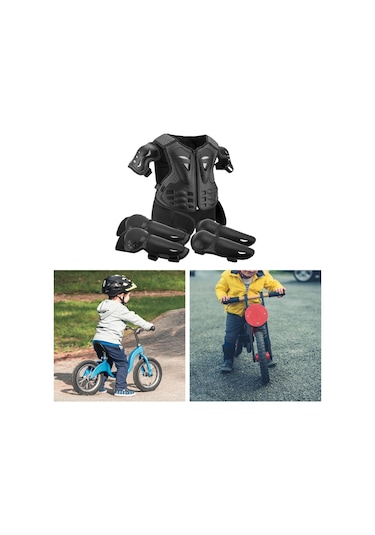 Suntek Genel Dirt Bike Gear Çocuk Motosiklet Zırhı Siyah