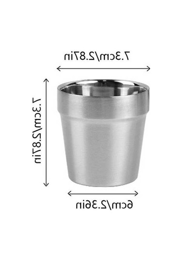 Pazly Yüksek Yığılabilir Taşınabilir Sıcaklık Dayanıklı Piknik Kupaları Paslanmaz Çelik Kamp Gümüş Gümüş