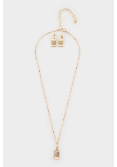 Defacto Kadın Gold 2li Kolye Küpe Seti F7726axnsgd1 Diğer