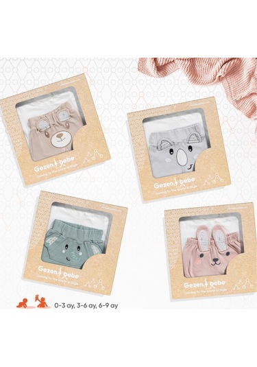 Gezenbebe Hero Kısa Kol Desenli Bebek T-shirt Ve Nakışlı Şort Seti Pembe