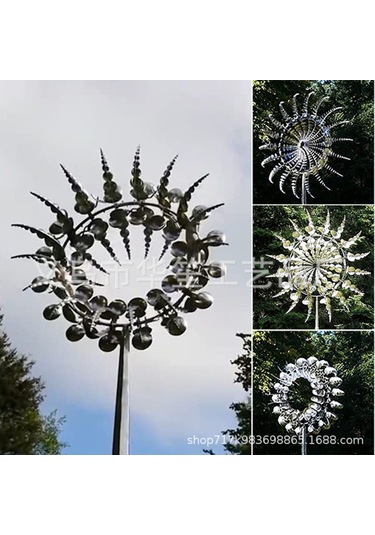 Yaozixa Bahçe Çim Alani Vane Dekorasyonu 3d Rota Metal Rüzgar Çarkı Dışarıdaki Manzarayı Zenginleştirir