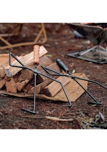 Tongxida Kömür Odun Tutucu Demir-çam Saplı Kamp Mangal Izgara Çekiçi Farklı Renkler Çok Renkli