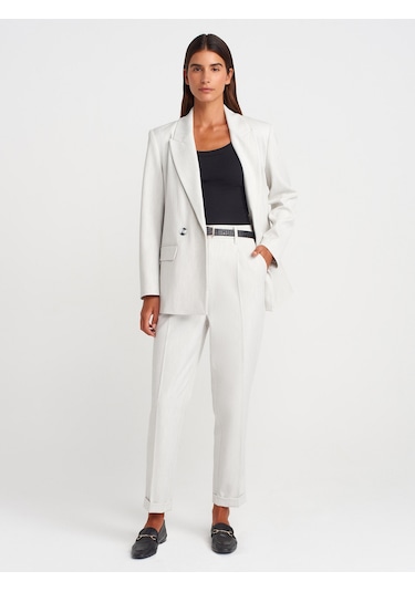 Dilvin 60767 Blazer Ceket-açık Gri Açık Gri