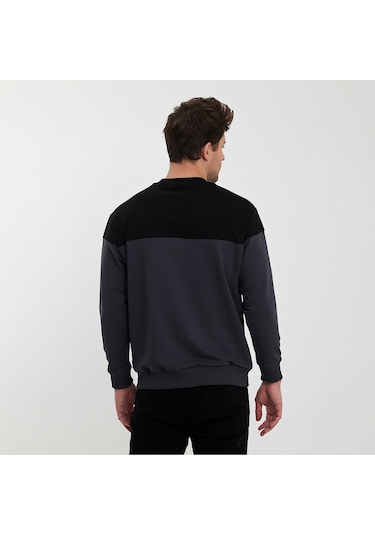 Twobull HELSİNKİ Erkek  Siyah / Füme Sweatshirt