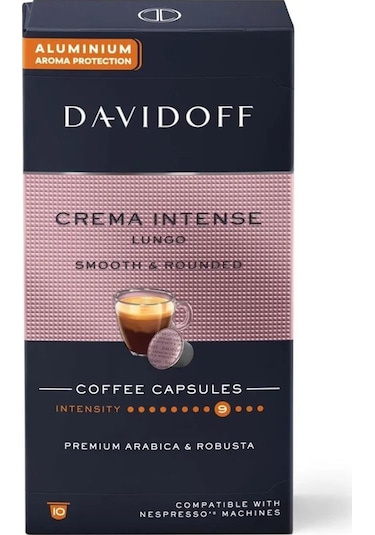 Davidoff Crema Intense Lungo Smooth & Rounded Kapsül Kahve 10 x 10'lu