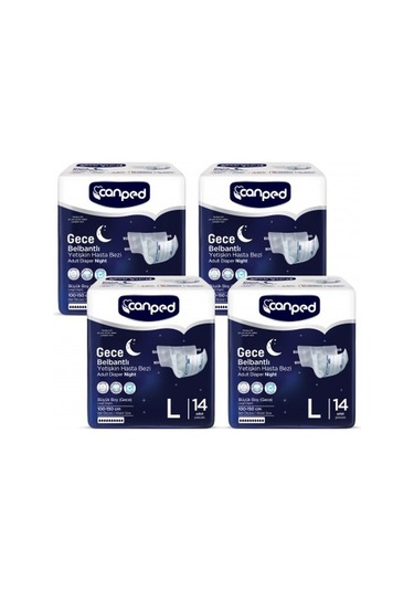 Canped Belbantlı Yetişkin Hasta Bezi Büyük Boy 56 Adet L