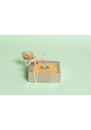 Sim Detaylı Papatya Mum, Düğün Hediyeliği, Nişan Hatırası, Nikah Hediyelik / 10 Adet