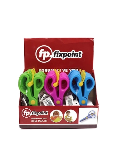 Fixpoint Okul Makası Korumalı Yaylı - 5 Adet