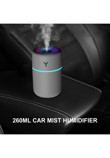 Konesam 260ml Usb Arabalı Nemlendirici: Sessiz Çalışma, İki Nem Modu Ve Renkli Led Işık Özellikli Nano Sprey Teknolojili Arac/ofis Kullanıma Uygun