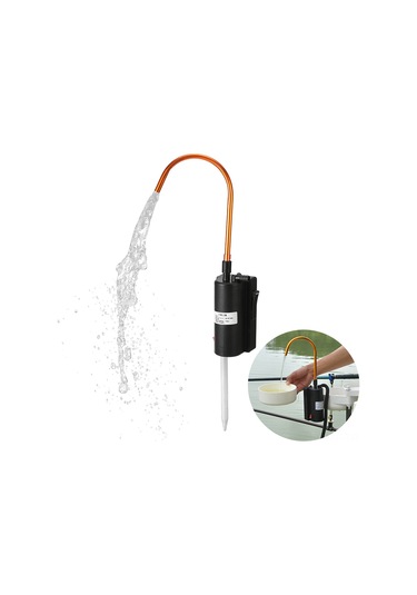 Mufunye Balık Tutma Otomatik Su Alma Makinesi - Taşınabilir Alüminyum Su Pompası, 8 Saat Kullanim Süresi, 1.85m Hortum Pil Dahil Değil