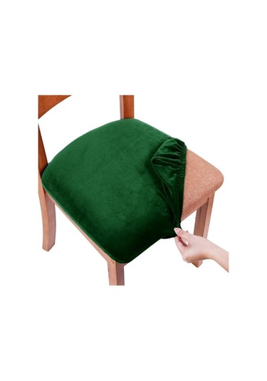 Koyu Camgöbeği Kadife Spande Çıkarılabilir Yıkanabilir Elastik Yastık Kapakları Kapakları