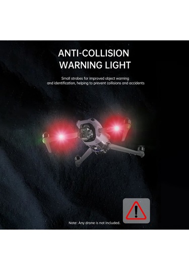 Yaozixa Drone Gece Işığı: 3 Renk Beyaz/yeşil/kırmızı , Çoklu Flaş Modu, Dahili Pil, Uyarlanabilir Abs+pc Malzeme