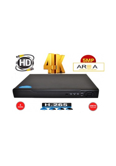 4 Kanal H265++ 4k 5mp Ve 2mp Vın Destekli Full Hd 1440 1080 Kamer