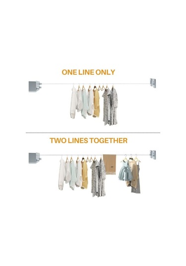 İç Ve Dış Mekan Kullanımı İçin 4,2 M Geri Çekilebilir Çamaşır İpi, Banyo İçin Taşınabilir Duvara Monte Edilebilir Diğer