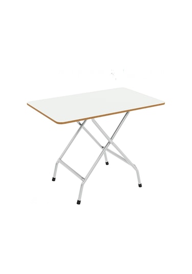 Katlanır Masa ve 2 Adet Sandalye Seti Beyaz 50 x 80 -1130