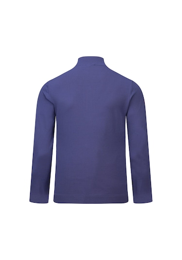 Hatemoğlu Mor Regular Fit Yarım Balıkçı Yaka Fermuarlı Kazak 2977656 Mor