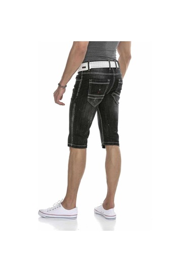 Ck240 Erkek Fermuarlı Basic Erkek Kot Şort 001