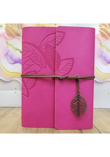 Büyük Boy Yaprak Tasarımlı Not Defteri
