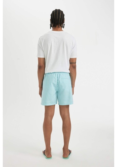 DeFacto Çizgili File Astarlı Kısa Boy Deniz Şortu U0024AZ24HSTR481 DeFacto Çizgili File Astarlı Kısa Boy Deniz Şortu U0024AZ24HSTR481