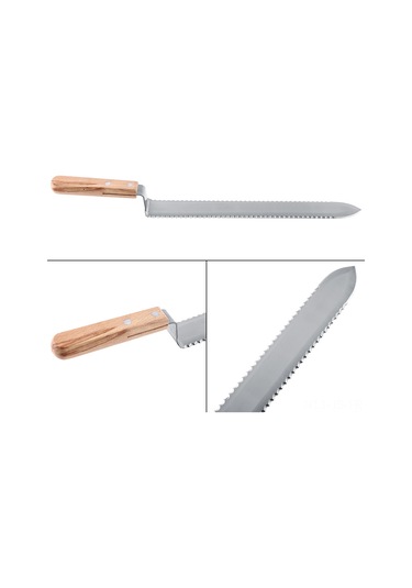 Jeemson Arı Balı Kazıma Bıçağı - Z Şekilli Testere Dişli, Ince Ve Keskin, Paslanmaz Çelik Bıçak, Ahşap Saplı Arıcılık Aracı