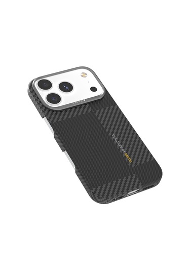 Iphone Uyumlu 17 Pro Max Kılıf M-safeli 600d Metal Kamera Çerçeveli Raptic Aramid Fiber Geotik Serisi Siyah