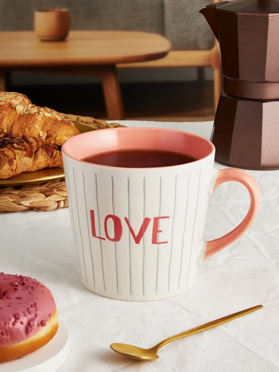 Good Sale Love Hediye Kutusunda Büyük 510 Ml Çay Kupası 387585660 Beyaz