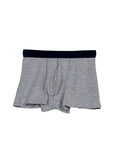 Erkek Modal Pamuk Dıştan Lastik Yüksek Kalite Yumuşak Rahat Boxer Gri