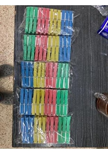 Ceren Plastik Ceren Plastik 24lü Mandal 5li Set Kırmızı