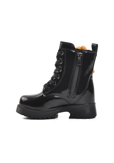 Siyah Poliüretan Kız Çocuk Bot Pegasi P Siyah