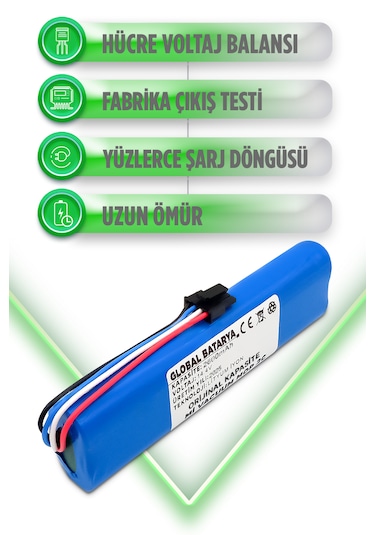 Xiaomi Mi Robot Vacuum Mop 2c Uyumlu Batarya 2600mah Li-ion Pil