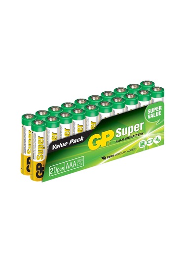 GP GP24A-VS20 Süper Alkalin AAA İnce Kalem Pil 20'li