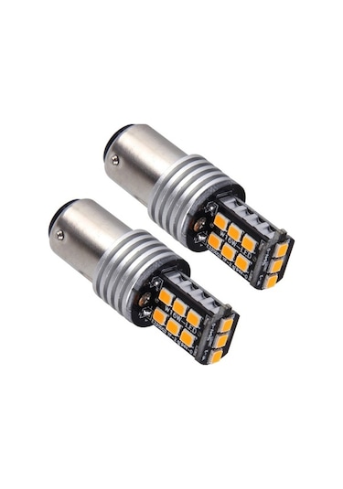 Diğer 2 Adet 1157/bay15d 3w 15 Smd-3528 Led Araba Dönüş Işığı, 12v Dc Sarı Sarı Işık